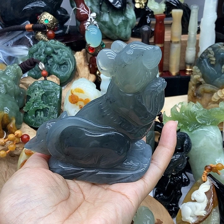 岫玉未镶嵌手把件