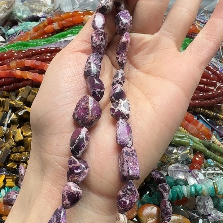 玛瑙/玉髓未镶嵌珠宝半成品一条10m帝王石