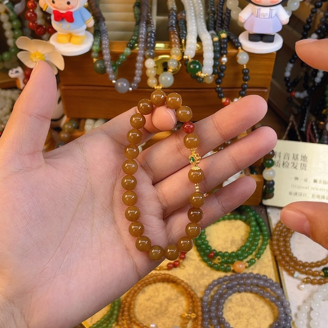 和田玉单圈手串未镶嵌