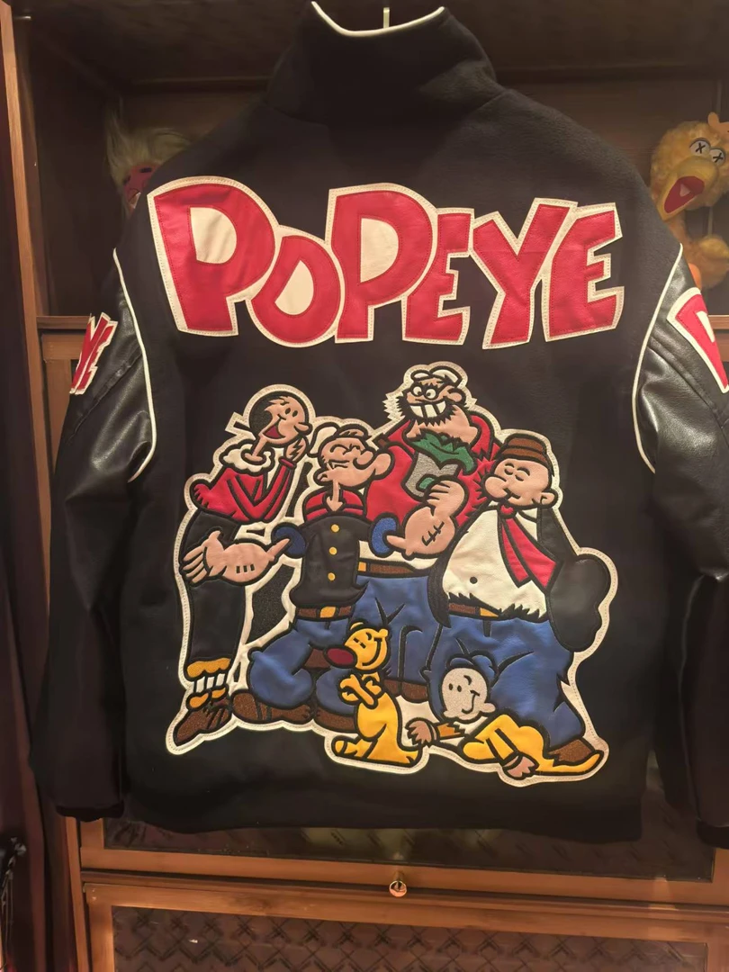 7-Days【水手】2024新款复古水手刺绣加棉外套男女同款