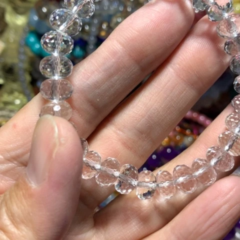 水晶手串未镶嵌刻面手串