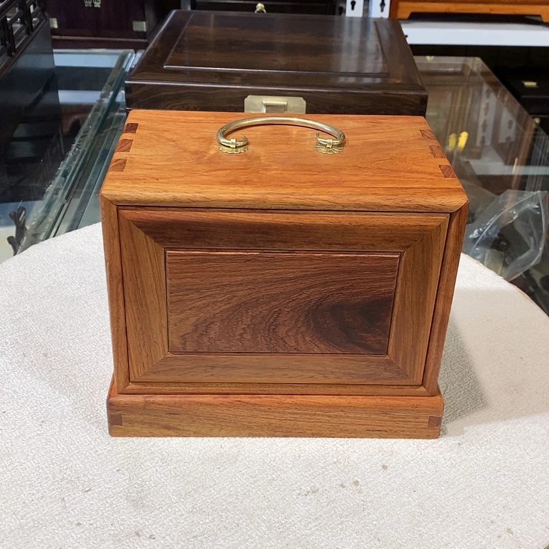 大果紫檀（缅甸花梨）独板提盒21/14/17