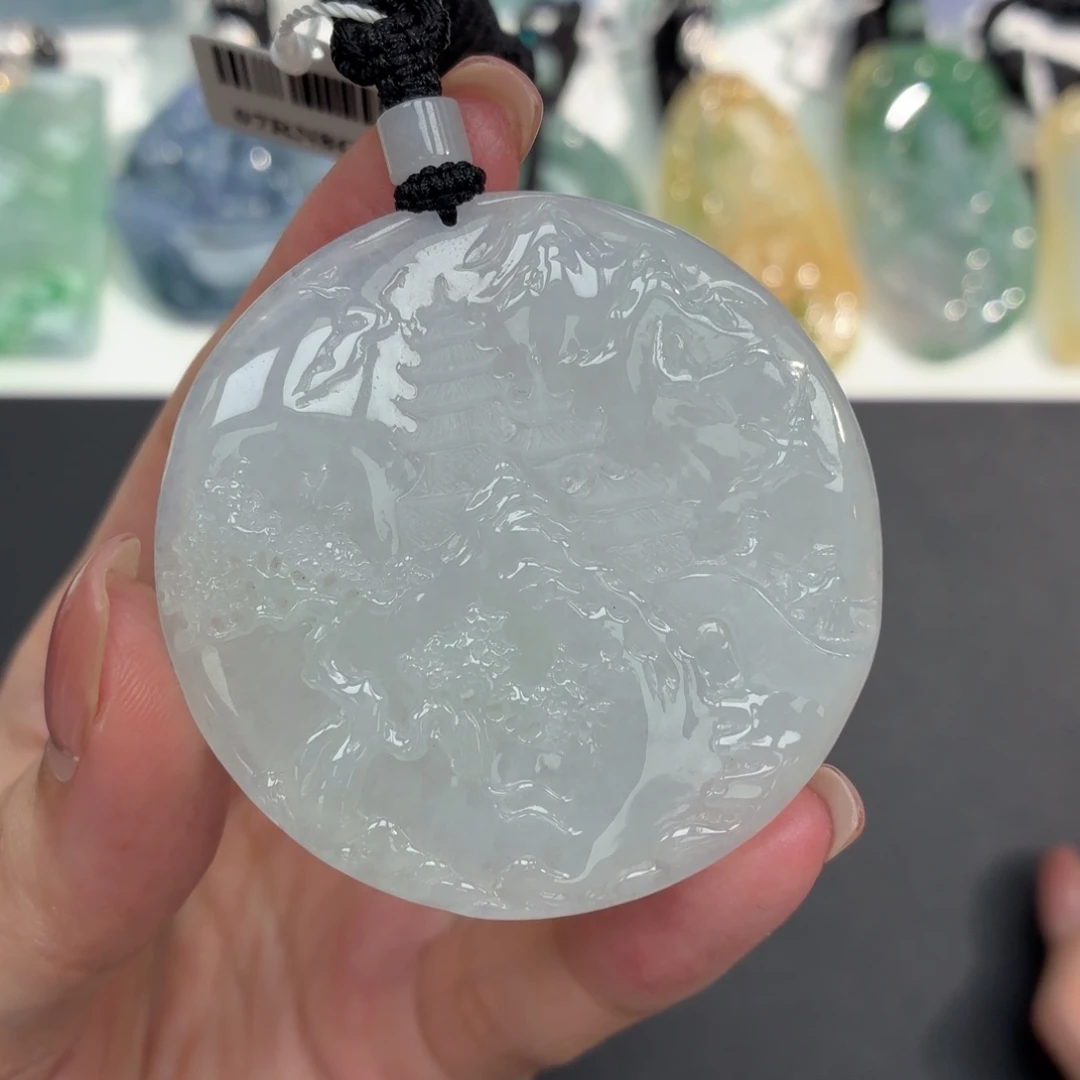 翡翠未镶嵌挂件天然缅甸A货翡翠