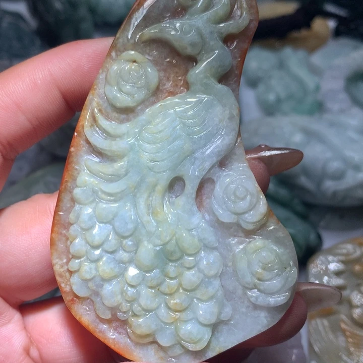 翡翠未镶嵌颈饰保真天然A货翡翠