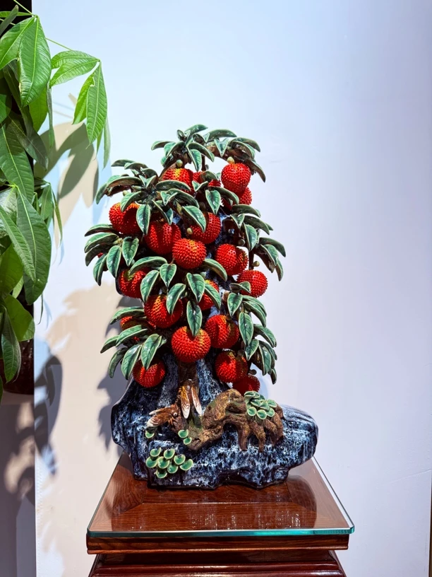 满堂红荔枝-长33宽17高58适合客厅酒柜电视柜边几装饰