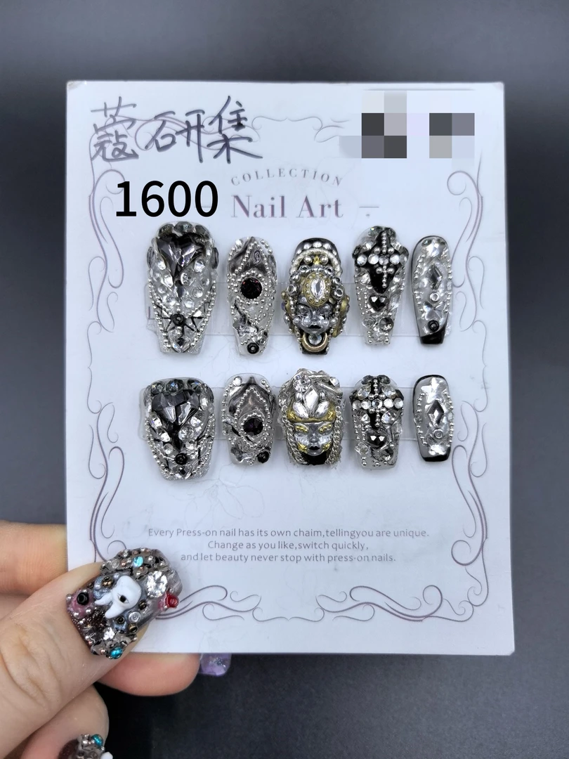 安夏 蔻妍集 长梯 纯手工穿戴甲10片 重工设计款