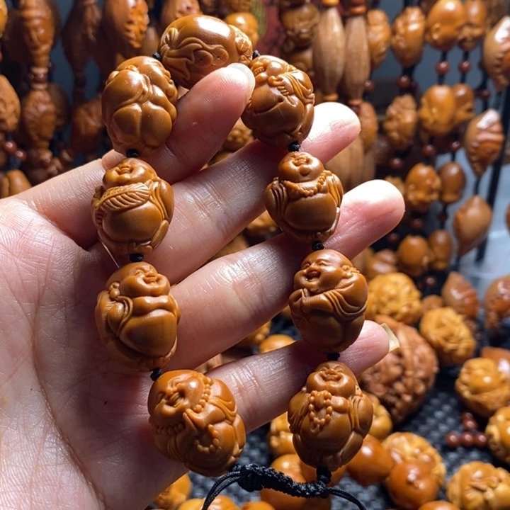 吊坠橄榄核八宝弥勒