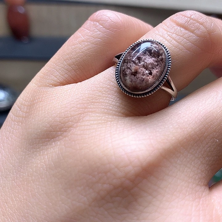 水晶水晶戒指银S925镶嵌