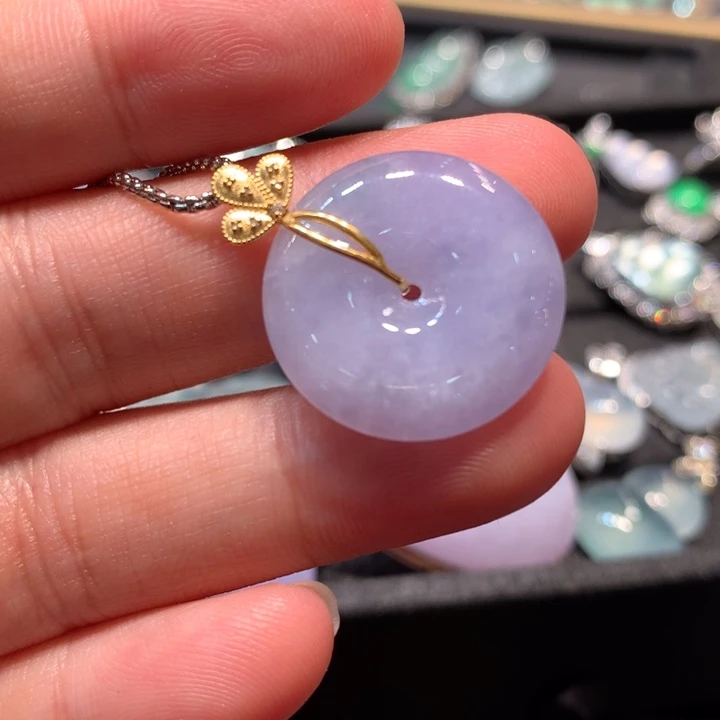 【闪购商品】颈饰18K金镶嵌翡翠翡翠