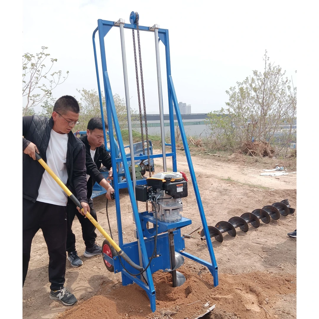 四冲程光伏立柱引孔打洞机 山地灌注桩预埋栽杆打窝机