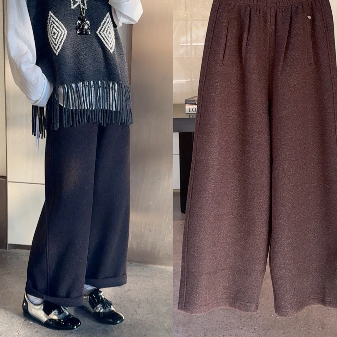 Miz neb显瘦加绒烟管裤