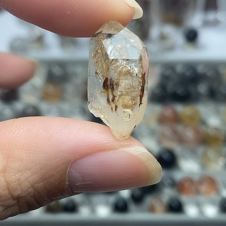 未镶嵌水晶颈饰胶花油胆