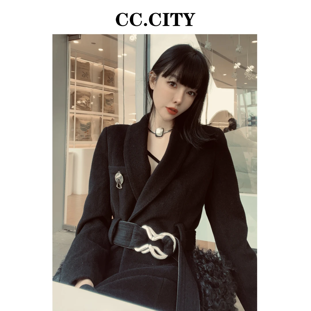 【蔡丽丽&添羽】时尚洋气显瘦个性大衣外套6x520