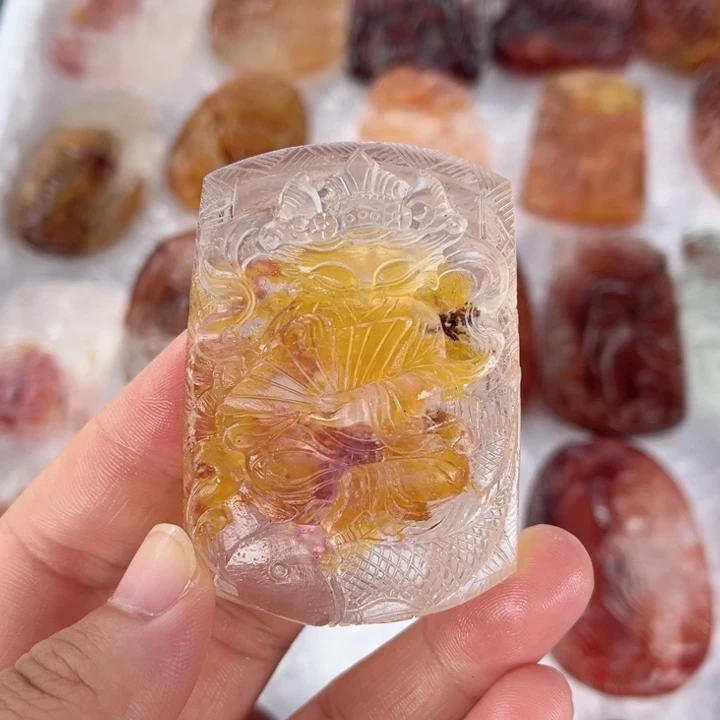 未镶嵌水晶颈饰天然水晶九尾狐吊坠