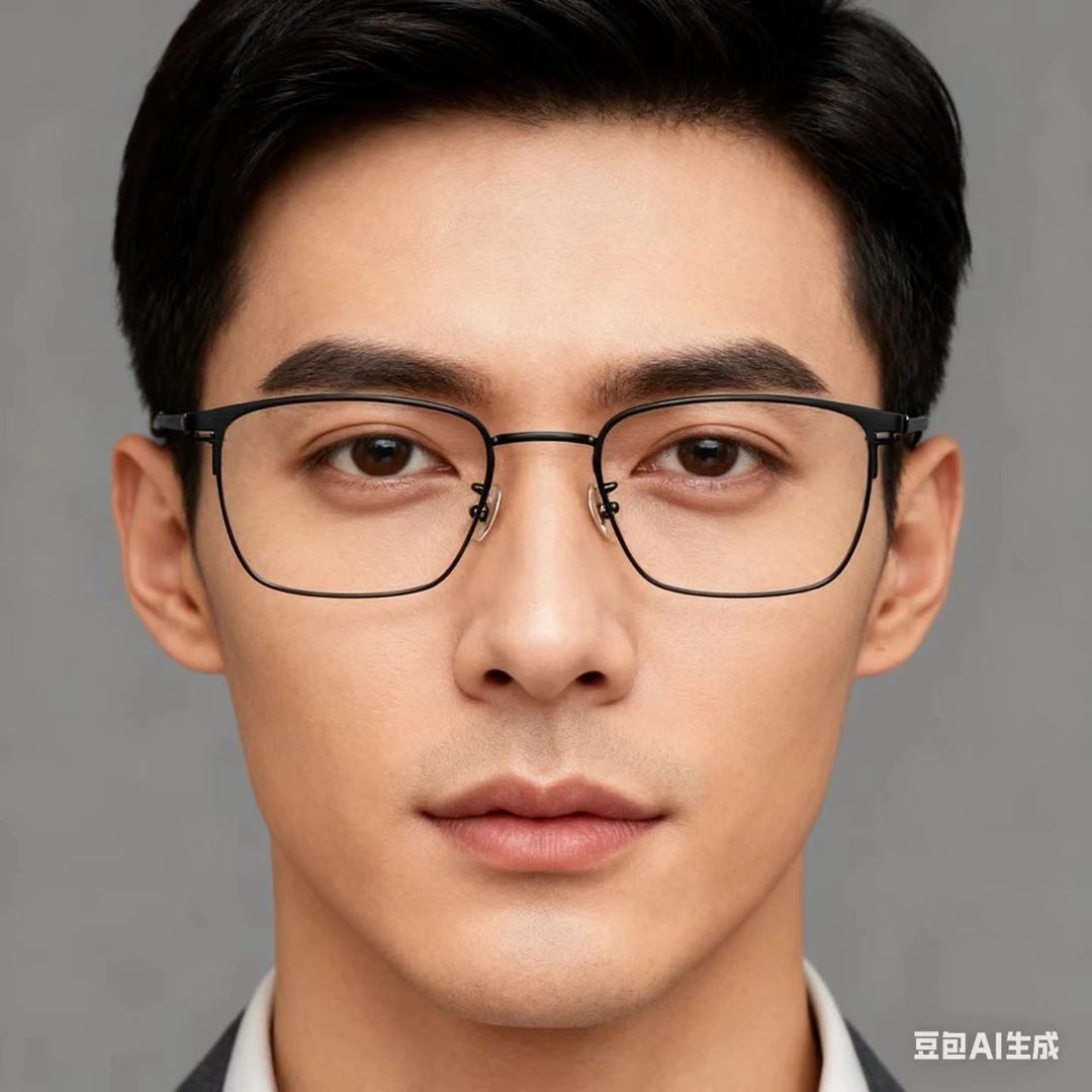 定制超轻近视眼镜框男女款钛架防蓝光商务全框钛架复古防蓝光眼镜