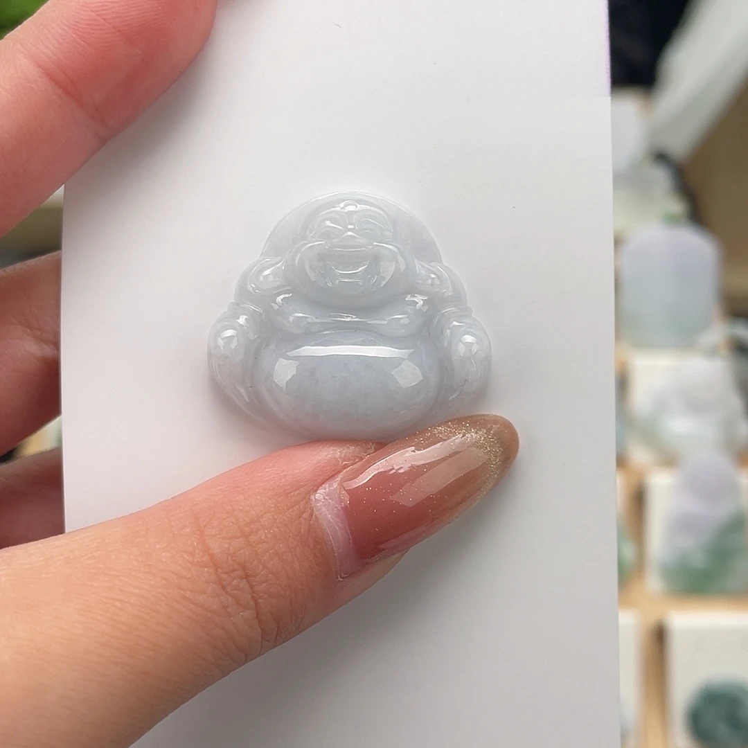 翡翠未镶嵌颈饰佛公