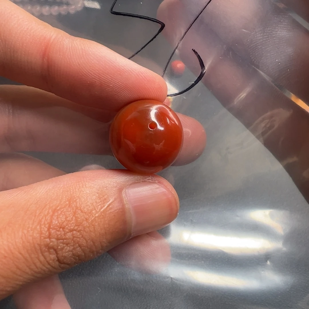 南红玛瑙未镶嵌配饰56号南红单珠17.5+