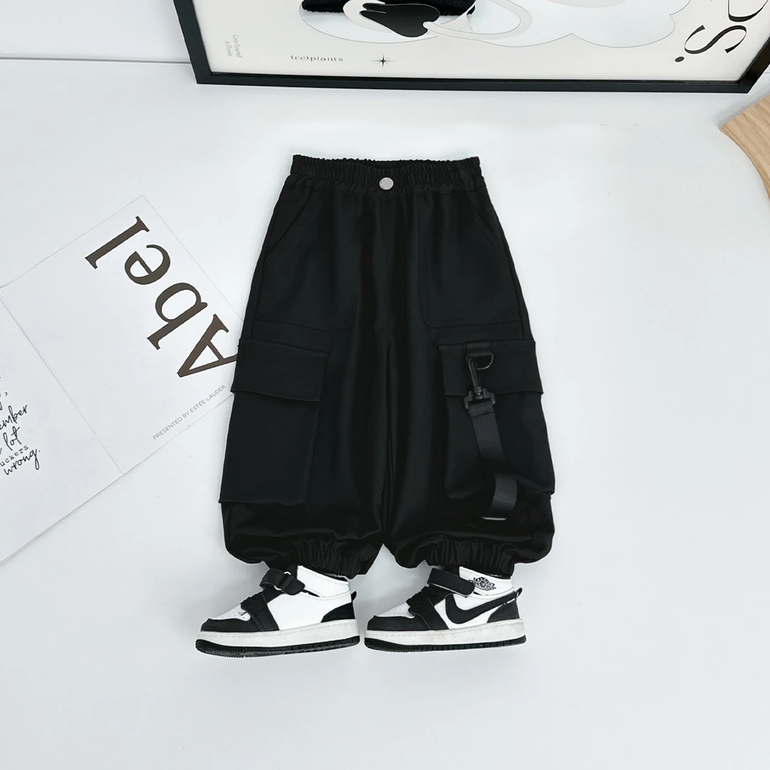 儿童裤子春秋款男童工装裤2025秋新款秋装 BDQ25291 悠悠童话童装