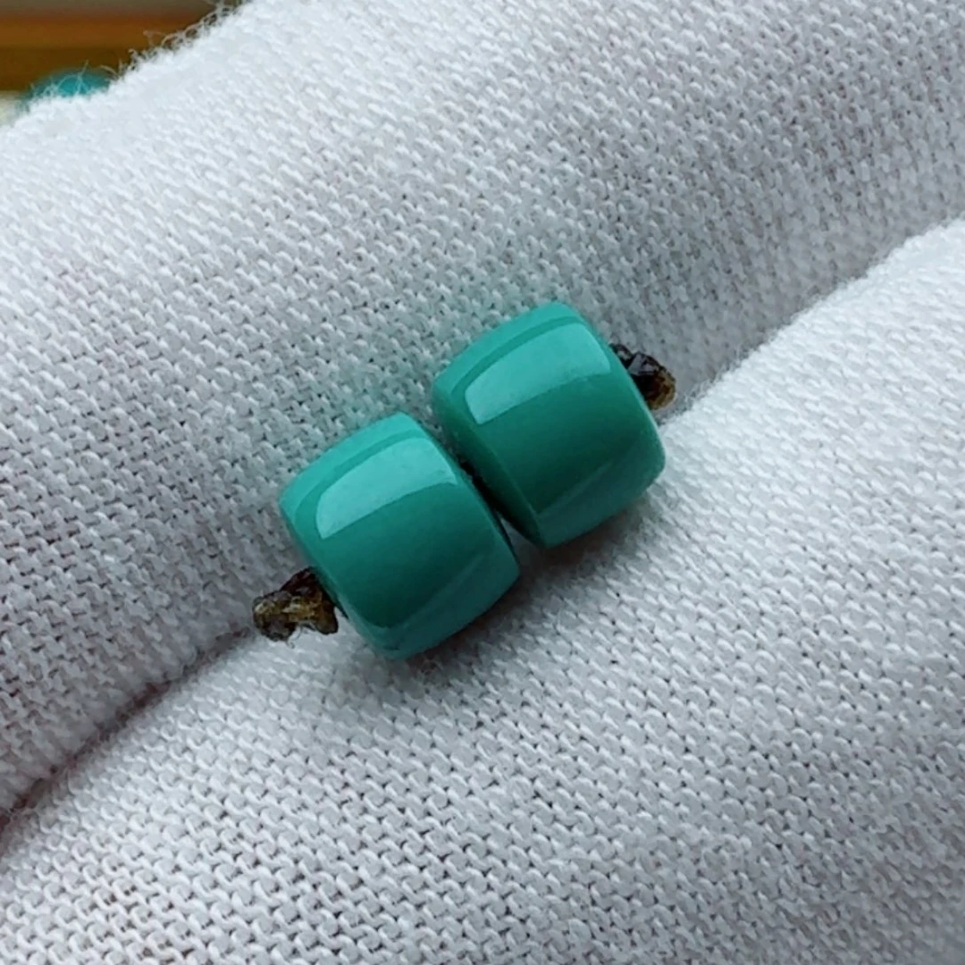 未镶嵌绿松石直切对珠6