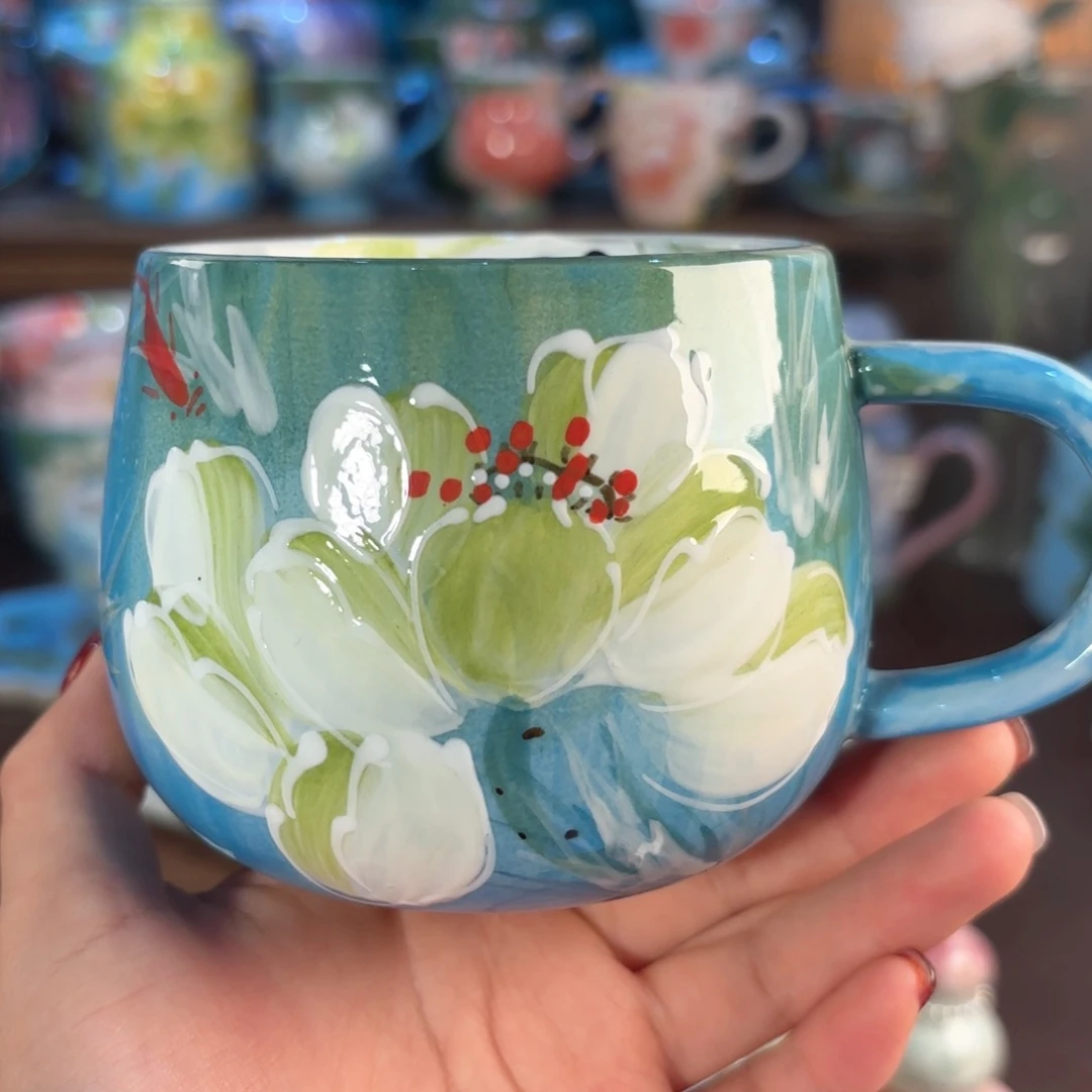 景德镇手绘高温釉下彩陶瓷茶具