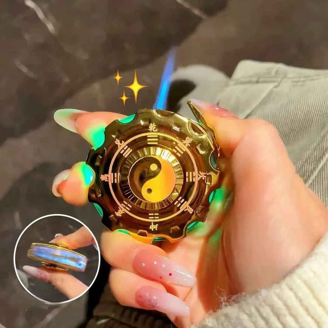 【北京新疆包邮】新款旋转一亿打火机指尖陀螺定制防风爸爸潮玩
