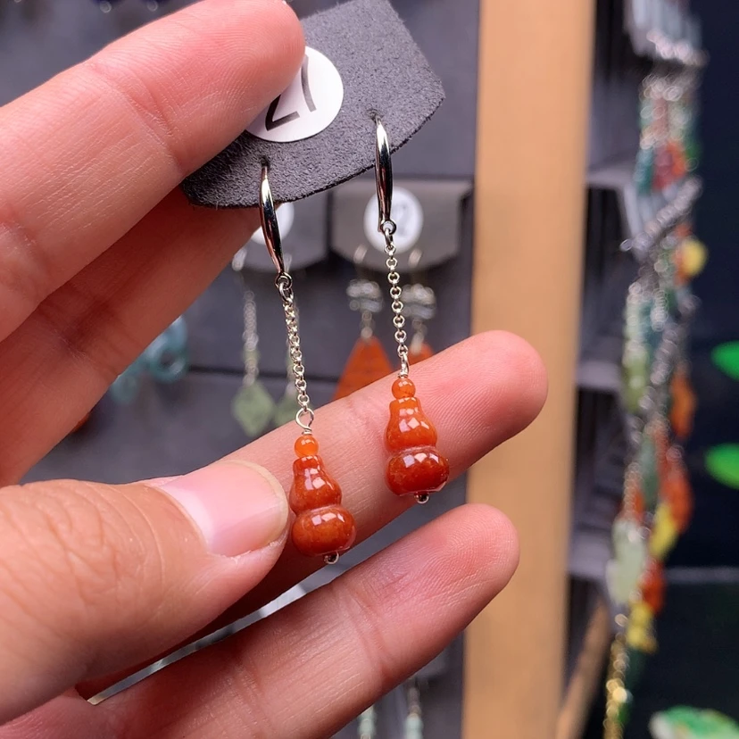 【闪购商品】翡翠耳饰银S925镶嵌一****~