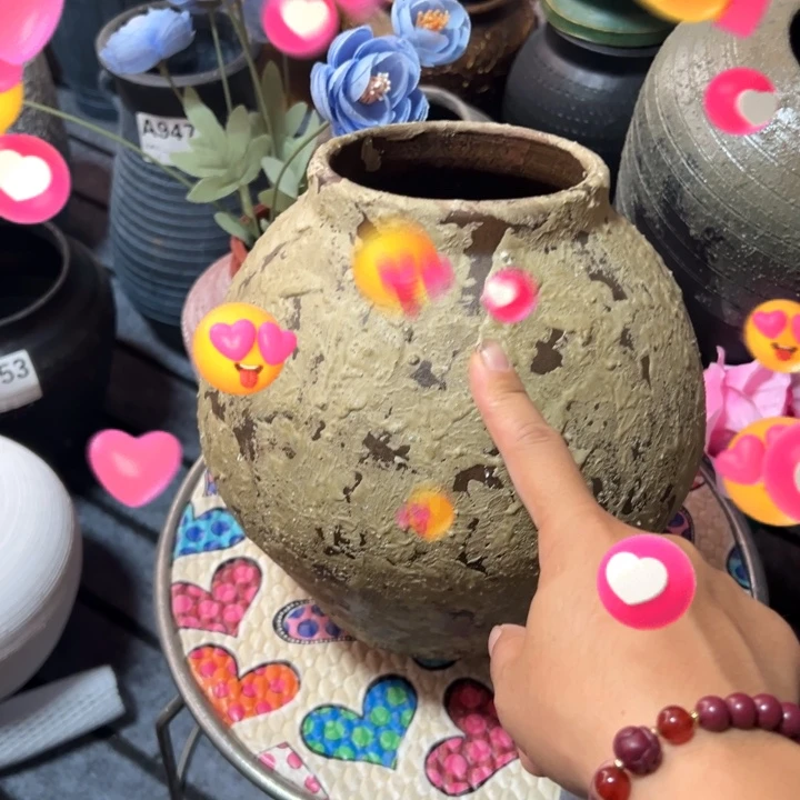 粗陶盆默认打孔高20口11