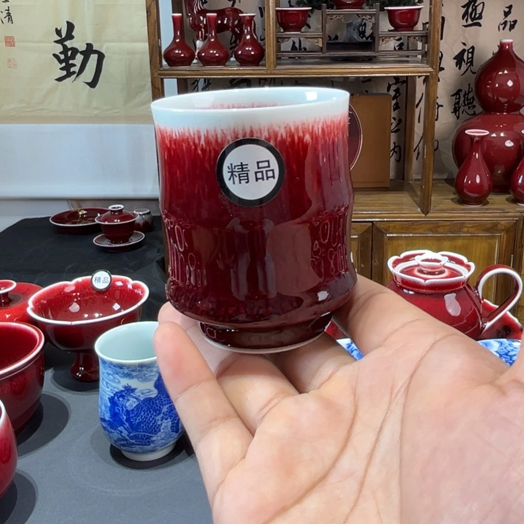 景德镇陶瓷浅行柴窑竹节杯