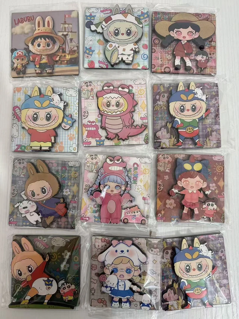 【冰箱贴可换款】直播拆-潮玩创意卡通木质流沙金属混拆磁性冰箱贴
