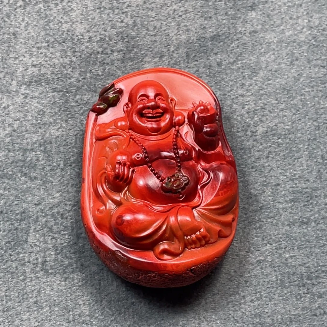 半***闲南红玛瑙未镶嵌吊坠