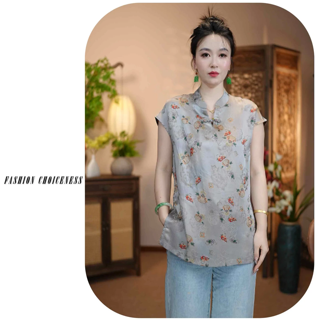 [葫芦]新中式国风夏季新款上新洋气时尚气质显瘦上衣