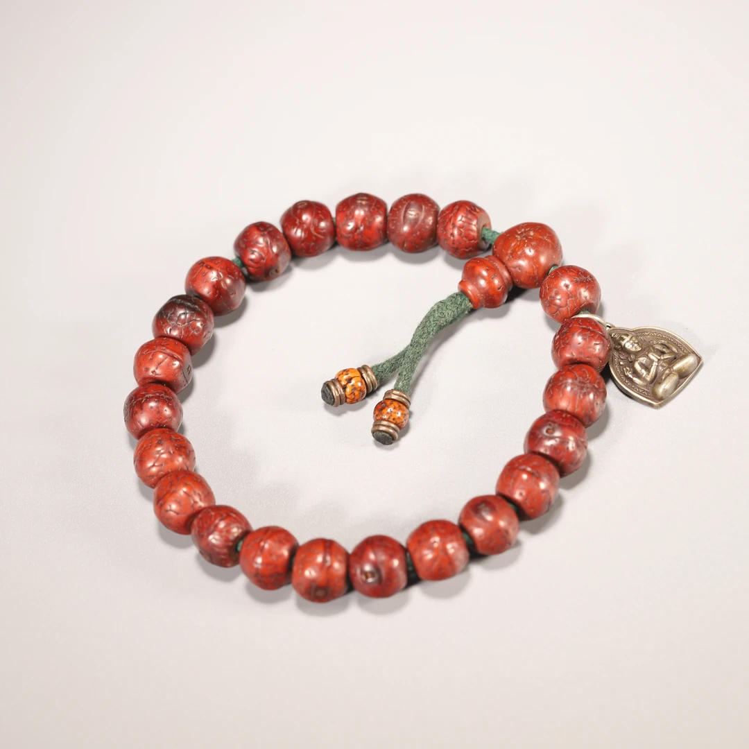 Lot01清代 凤眼菩提珠手持