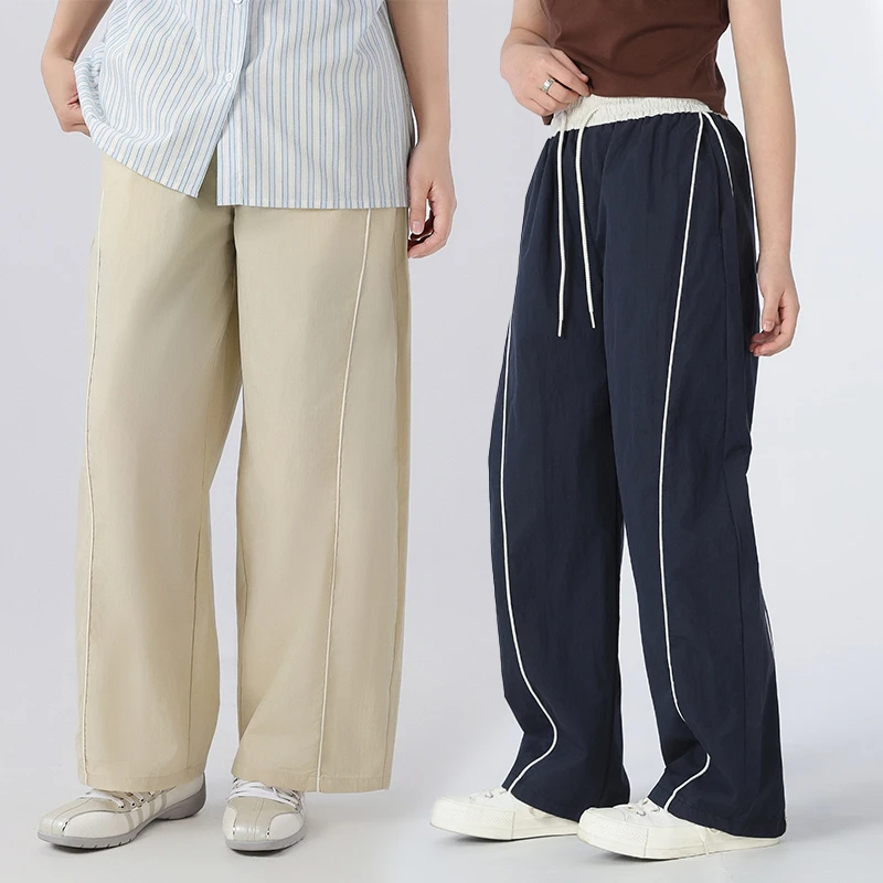 胖女童防蚊裤夏季薄款中大童大码宽松速干裤夏装弯刀裤加肥裤子