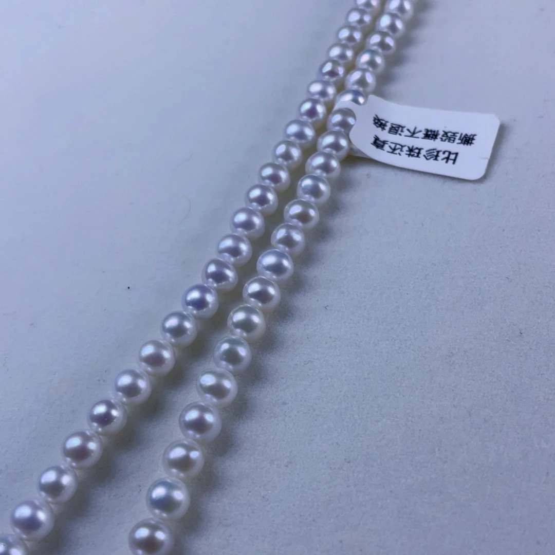 淡水珍珠银S925镶嵌颈饰5-6