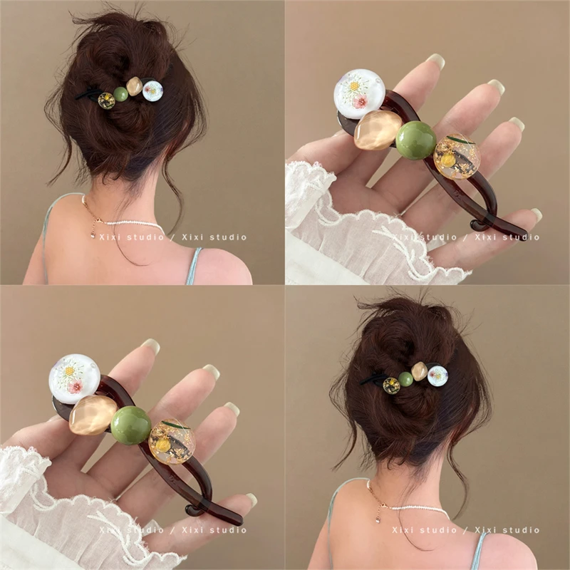 糖果派对！韩系清新一字抓夹！精致高级感后脑勺盘发发夹旅行发卡女