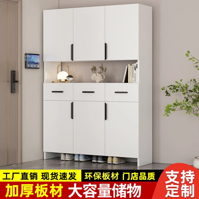 定制多门玄关柜进门鞋柜一体客厅隔断柜收纳柜大容量多层储物高柜