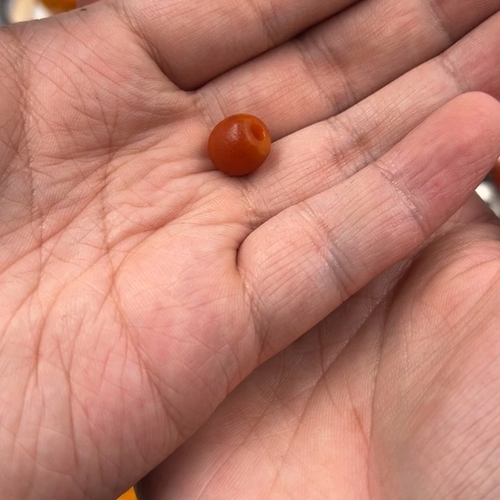 蜜蜡未镶嵌裸石老蜜蜡鼓珠配饰