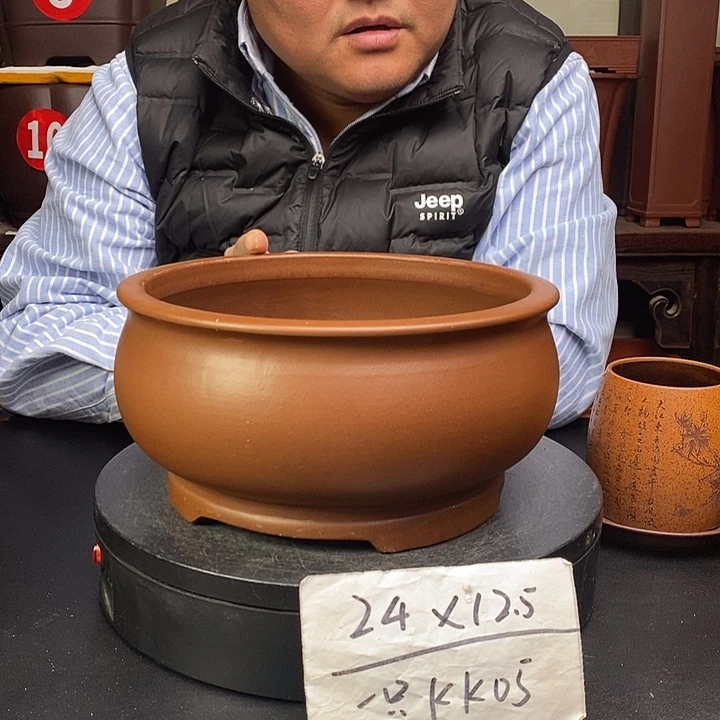 紫砂花盆货号一只KK005
