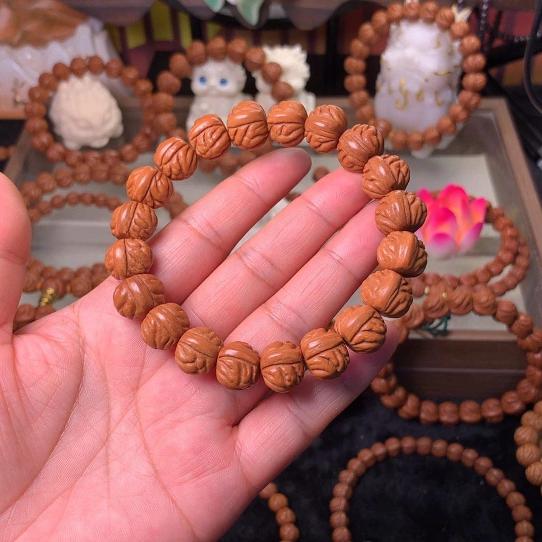 桃核吊坠小金豆手串14