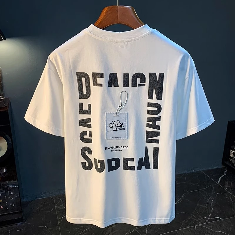 U&PURA潮流字母印花短袖T恤夏季冰丝速干薄款上衣圆领宽松百搭t恤