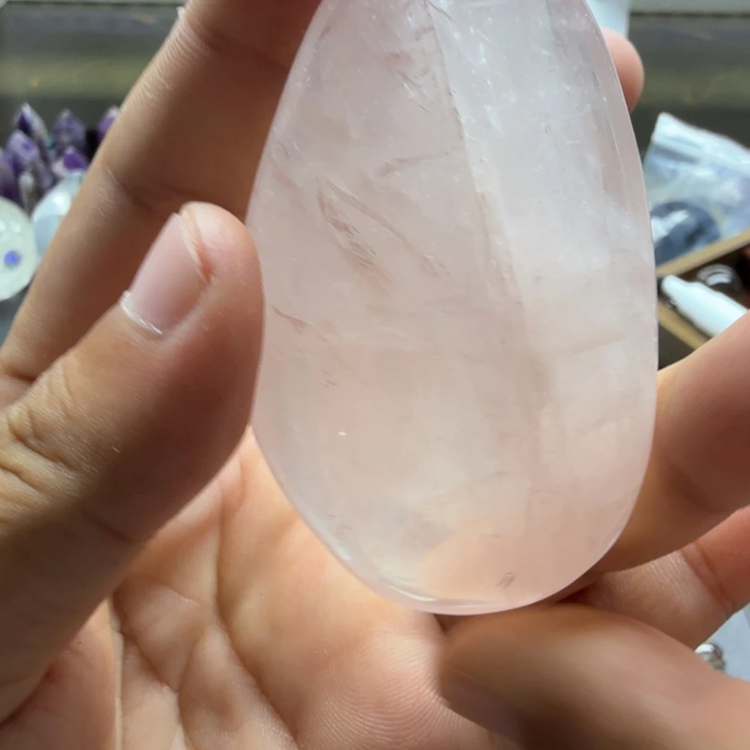 摆件未镶嵌水晶粉水手握