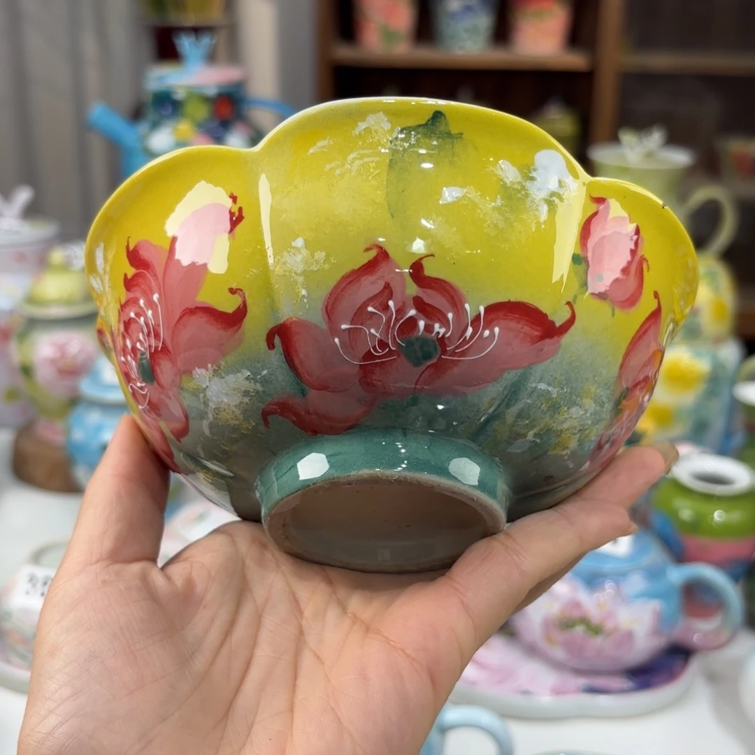 景德镇手绘高温釉下彩陶瓷茶具