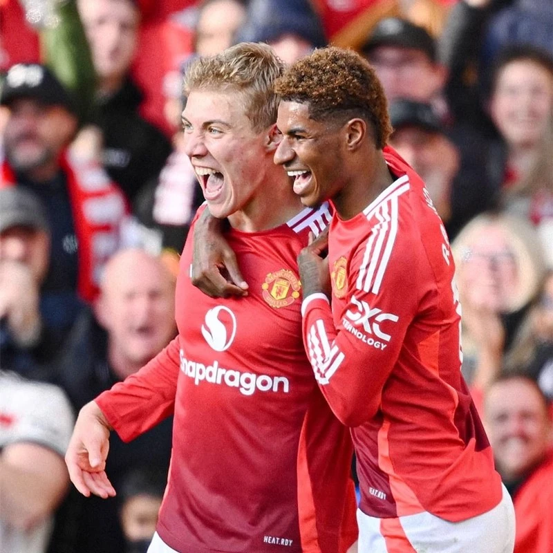 2425曼联主场球衣加纳乔拉什福德B费球迷球员版长袖梅努齐尔克泽