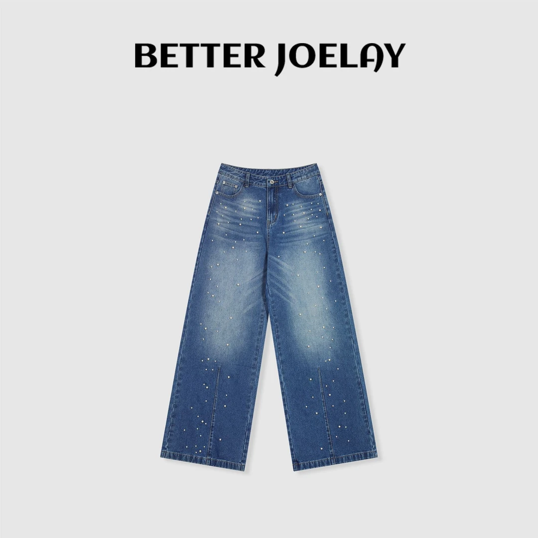 BETTERJOELAY-【绝版自由】高端百搭牛仔裤时尚简约直筒裤ZZ2106