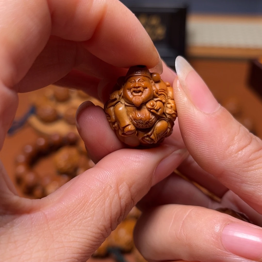 青***山手串/手链橄榄核骑兽财神