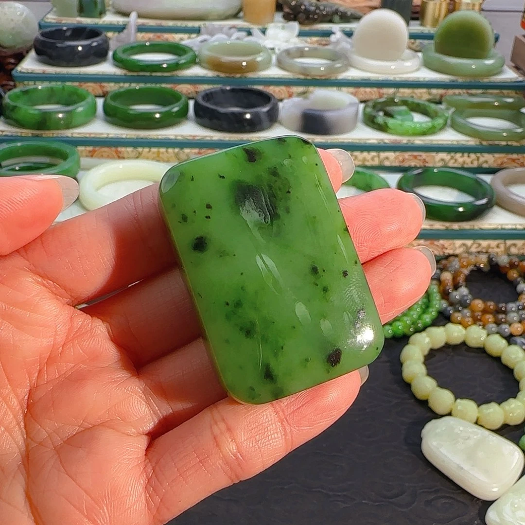 颈饰未镶嵌和田玉碧玉无事牌