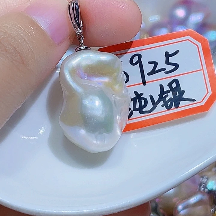 淡水珍珠银S925镶嵌颈饰
