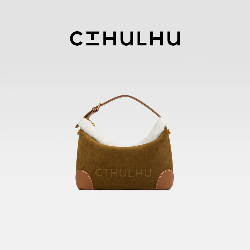 CTHULHU【焦糖可可手拎包】CT510B248韩国小众品牌百搭秋冬毛绒包包