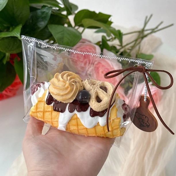 【默认微瑕】饼干脆皮蛋卷捏捏乐解压纯手工硅胶制作no退no换