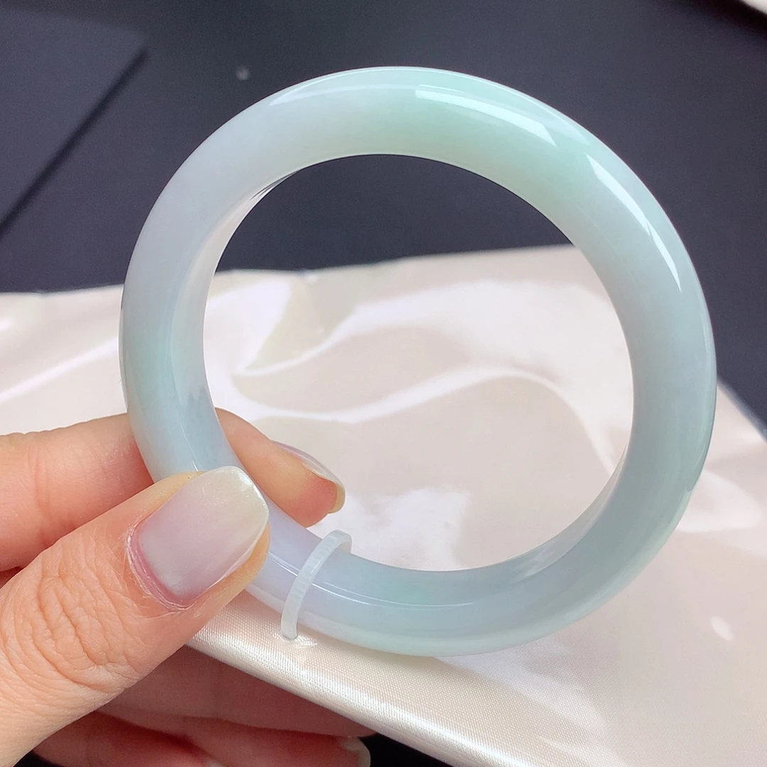 翡翠未镶嵌手镯55-56圈口